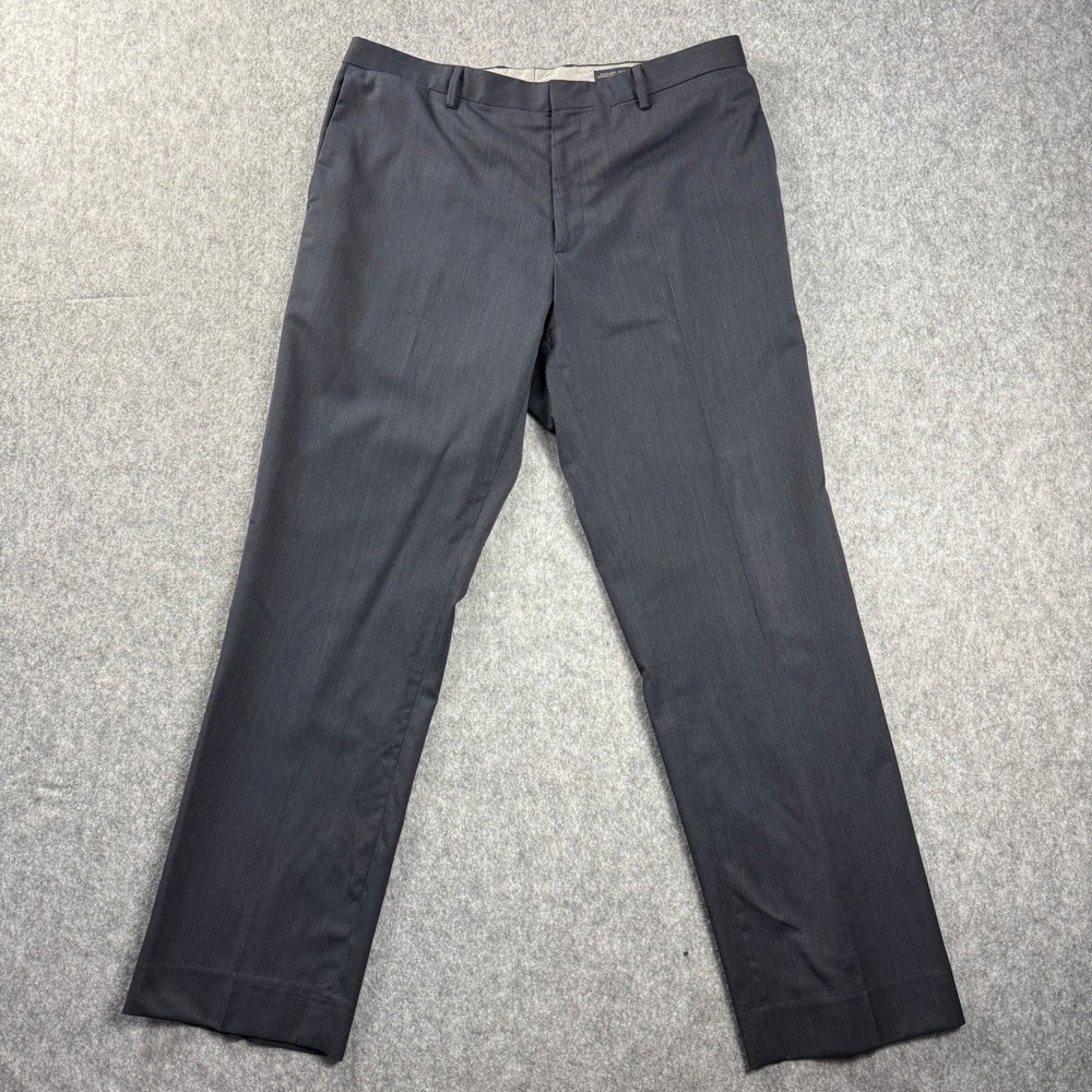 Banana Republic Mens Dress Pants 37x32 Classic Fit Wool Blend Navy Micro Stripe